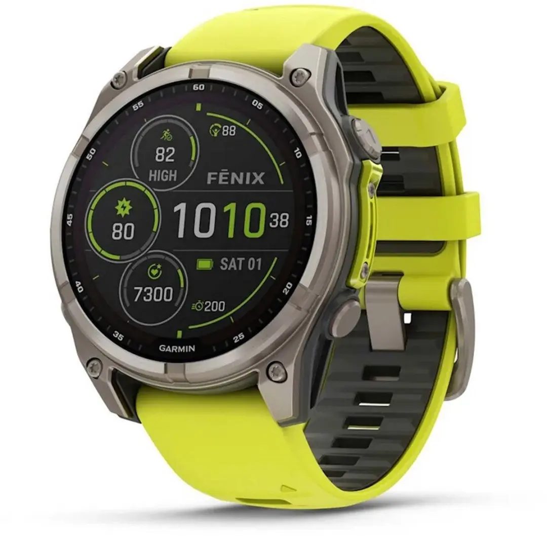 Garmin fēnix 8 47mm - Solar Sapphire - Titanium/Geel - afbeelding 3 van 6