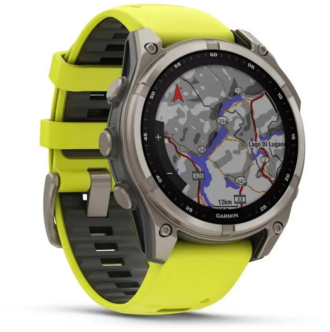 Garmin fēnix 8 47mm - Solar Sapphire - Titanium/Geel - afbeelding 4 van 6