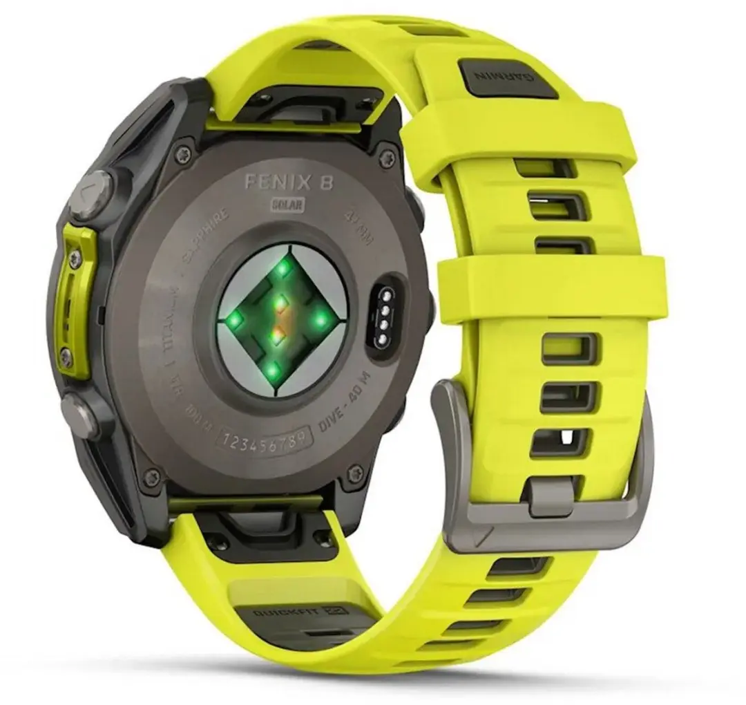 Garmin fēnix 8 47mm - Solar Sapphire - Titanium/Geel - afbeelding 2 van 6