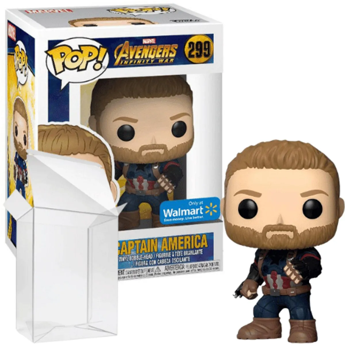 Funko Pop! Marvel Avengers Captain America #299 Walmart Excl. - Multi