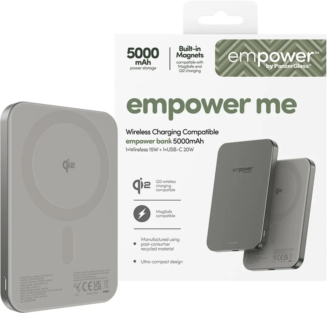 PanzerGlass empower MagSafe Powerbank EM82419 - 5000mAh - Titanium - afbeelding 4 van 6