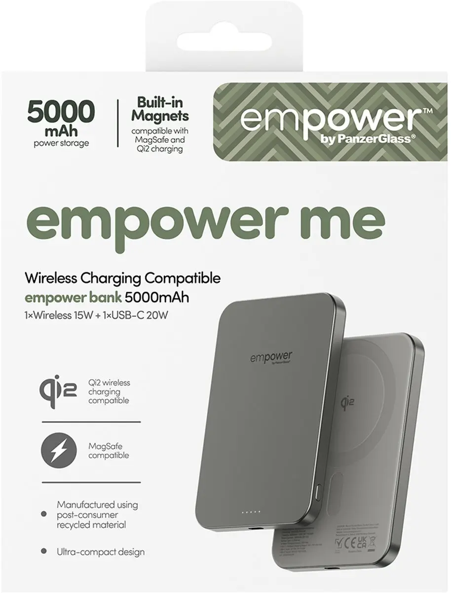PanzerGlass empower MagSafe Powerbank EM82419 - 5000mAh - Titanium - afbeelding 2 van 6