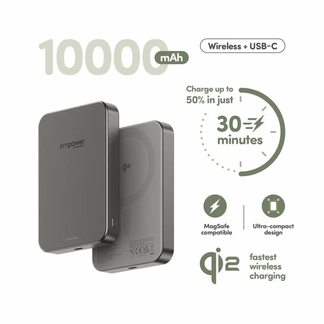 PanzerGlass empower MagSafe Powerbank 10000mAh EM77942 - Titanium - afbeelding 4 van 6