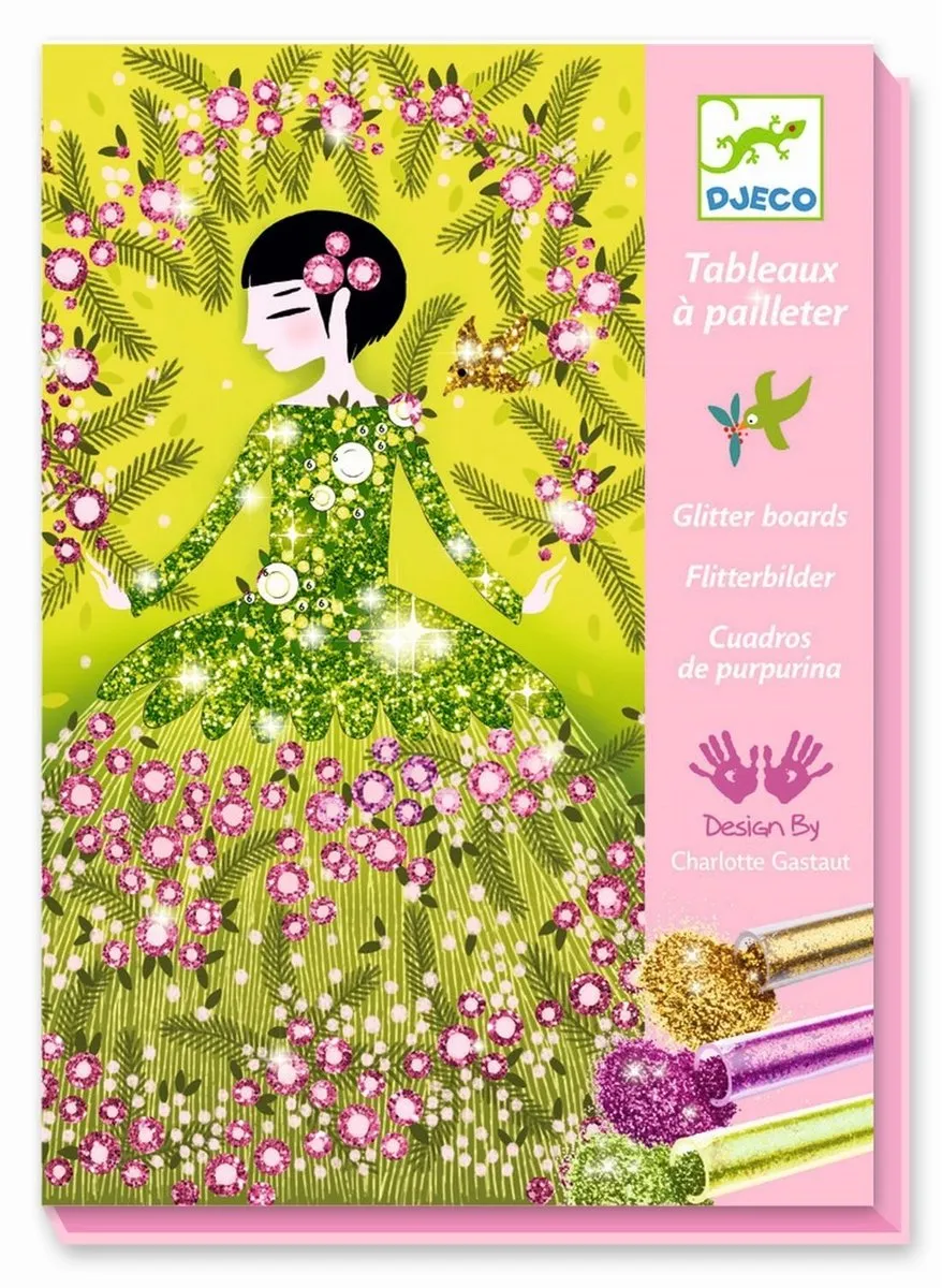 Djeco Glitter Dresses Knutselset