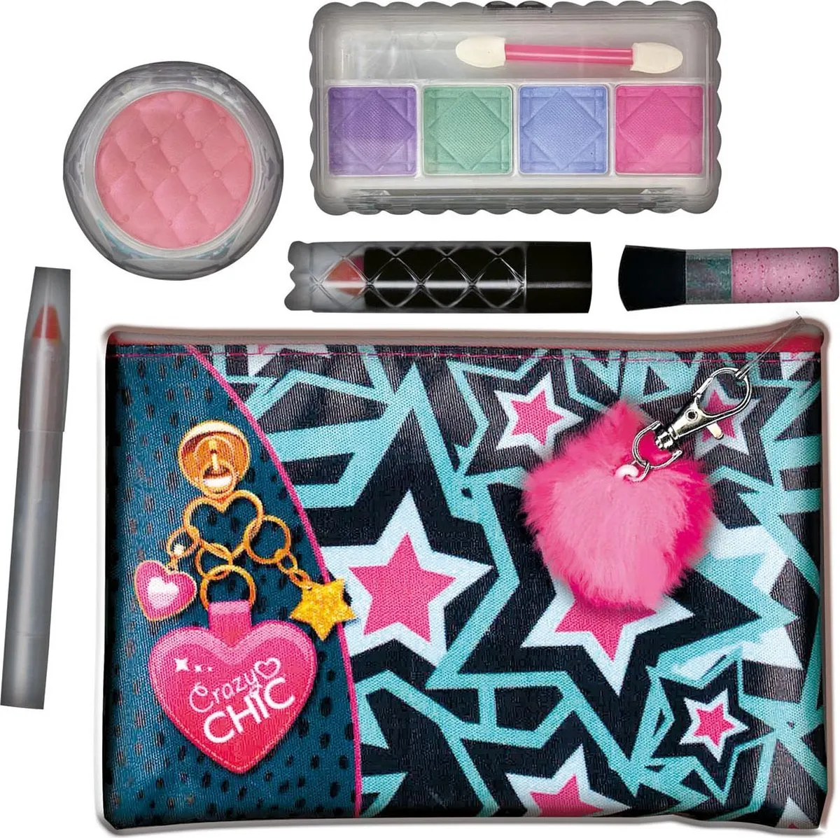 Clementoni Crazy Chic Make-Up Tasje - Blauw