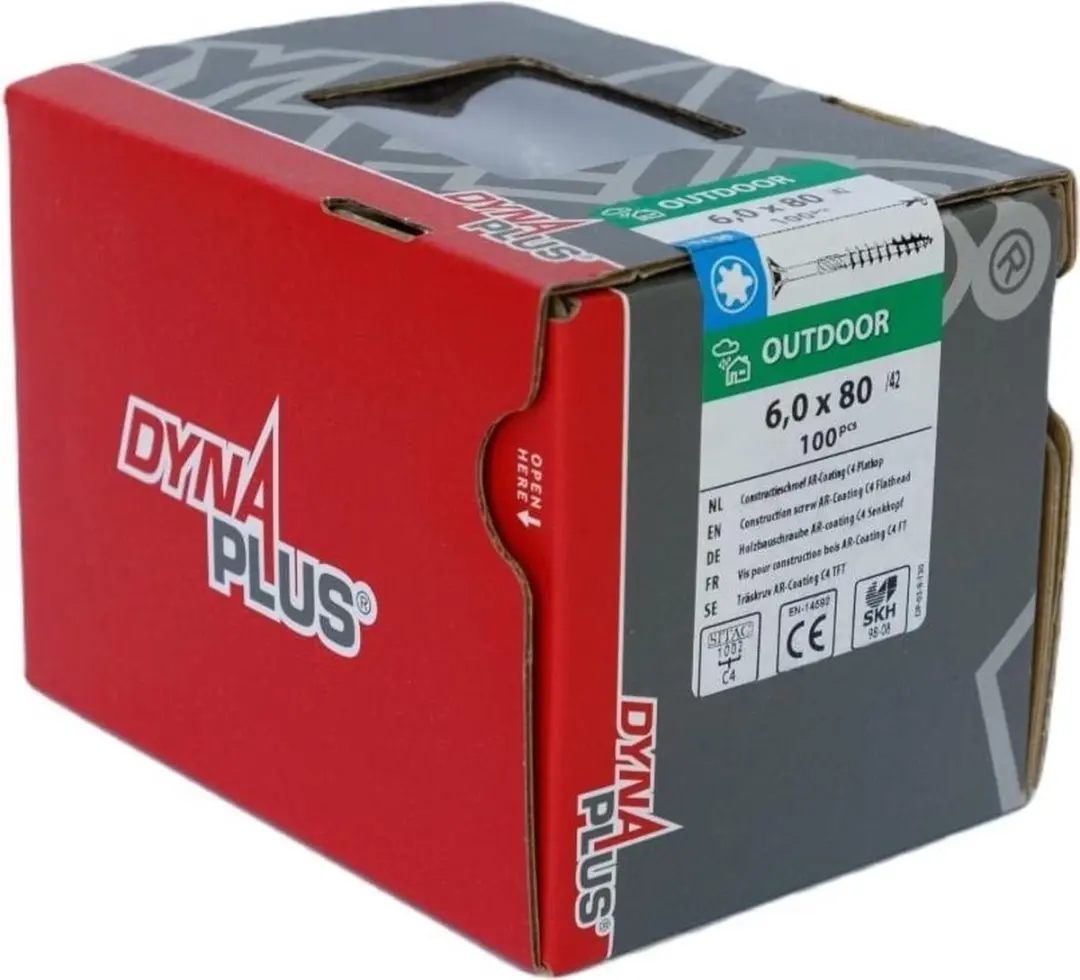 Dynaplus Unischroeven Torx 30 6x80mm - 100 Stuks - Grijs - afbeelding 6 van 6