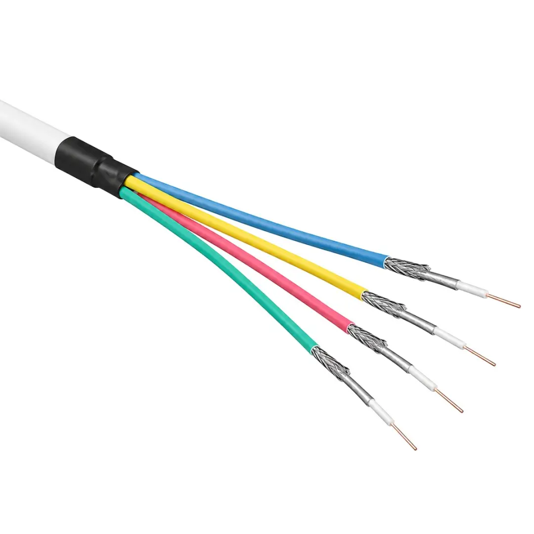 Goobay 80 dB Quattro coaxkabel, dubbel afgeschermd, CCS