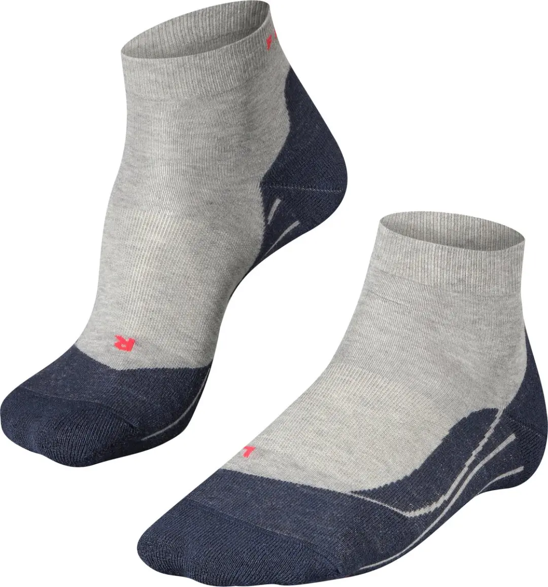 FALKE RU4 Short anti-blaar katoen functioneel materiaal hardloopsokken heren gri
