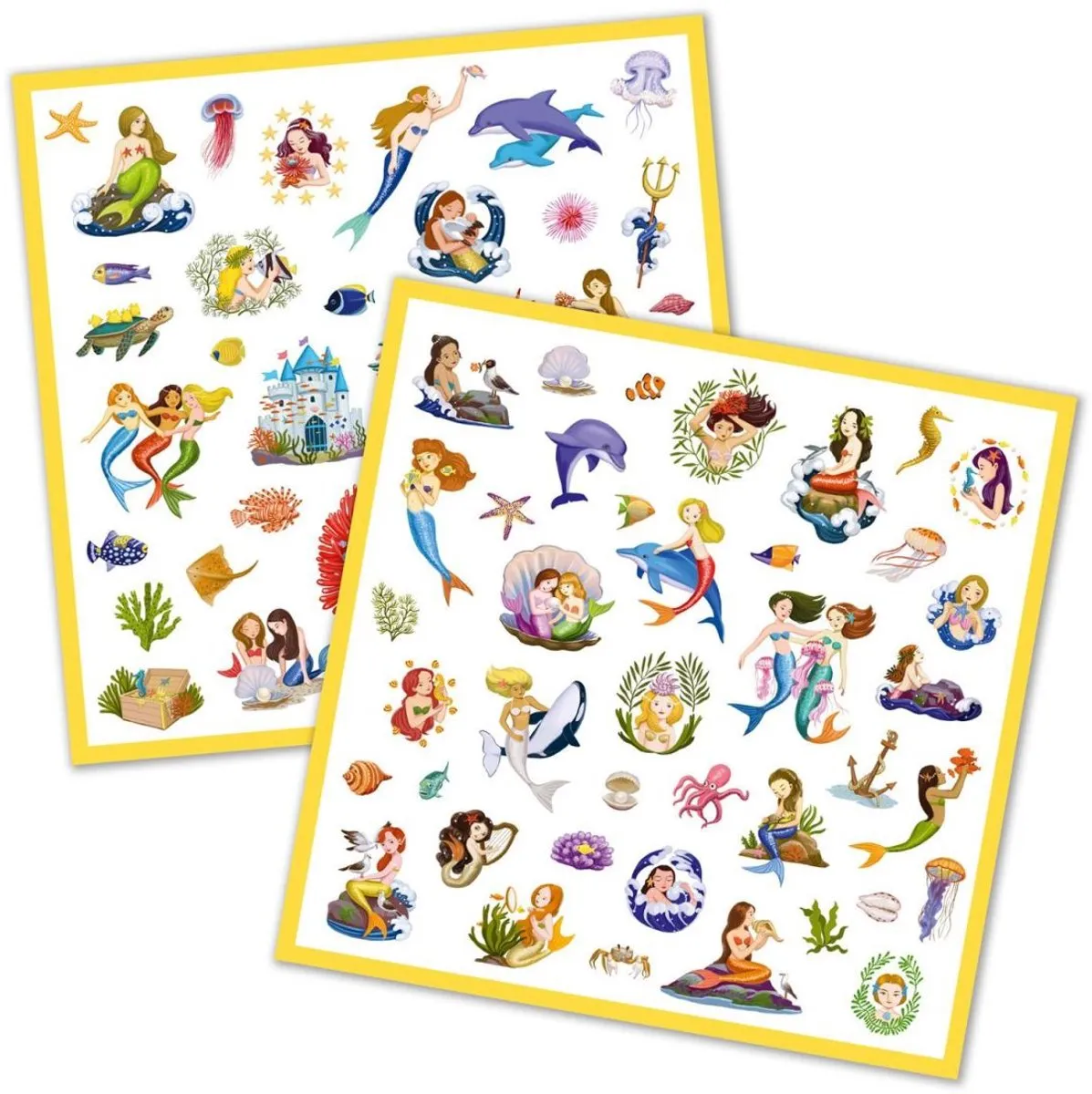 Djeco Zeemeerminnen Stickers - 160 Stuks (4 Vellen)