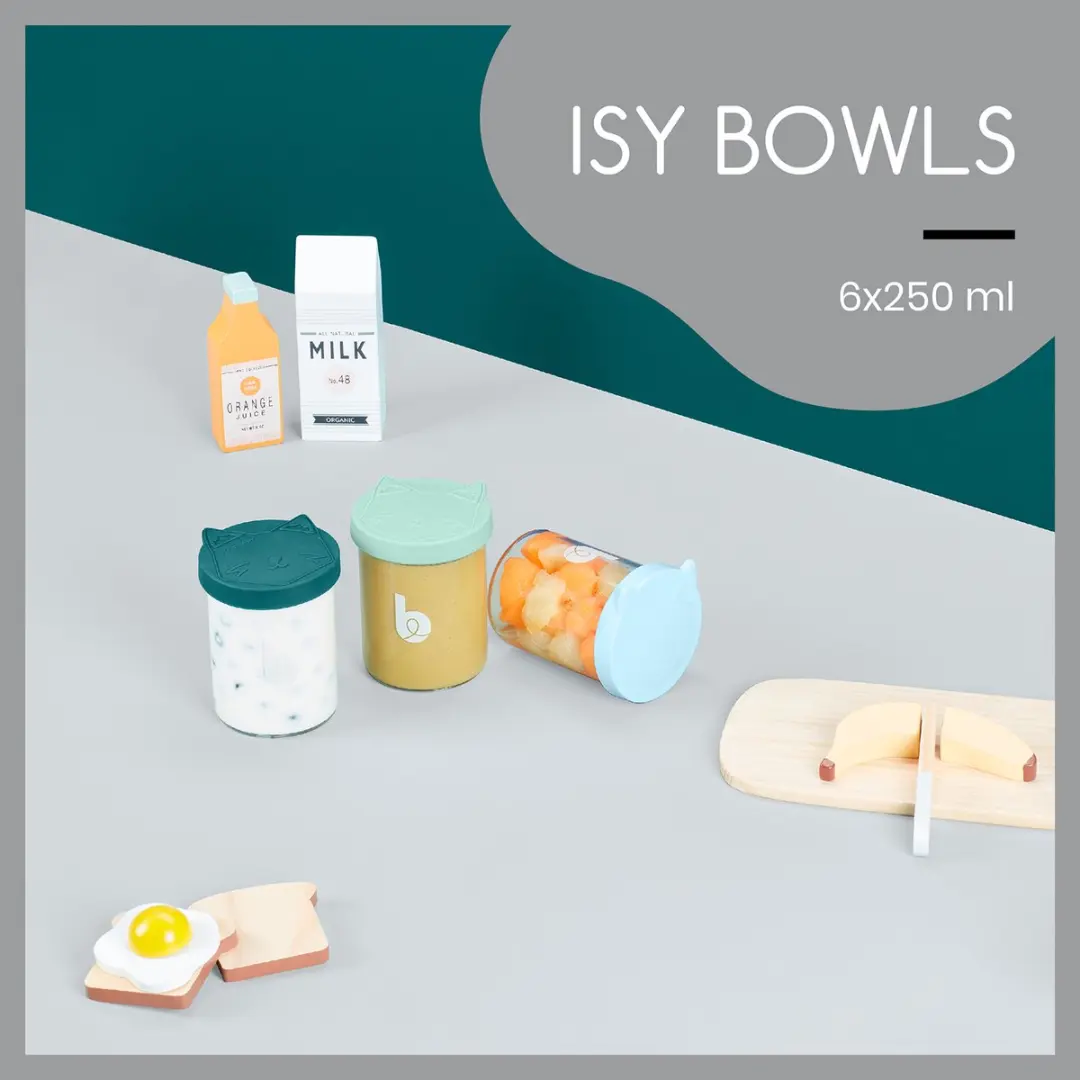 Babymoov Isy Bewaarpotjes 250ml - 6 Stuks Groen
