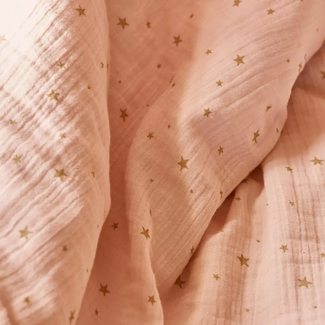 Loberon Dekbedovertrekset Vianne Baby - roze/goud - afbeelding 3 van 6