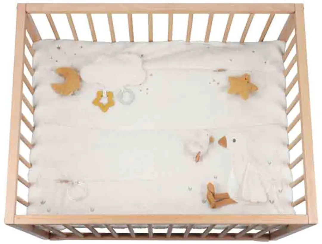 Little Dutch Newborn Naturals Boxkleed 85x100cm - Wit - afbeelding 2 van 6
