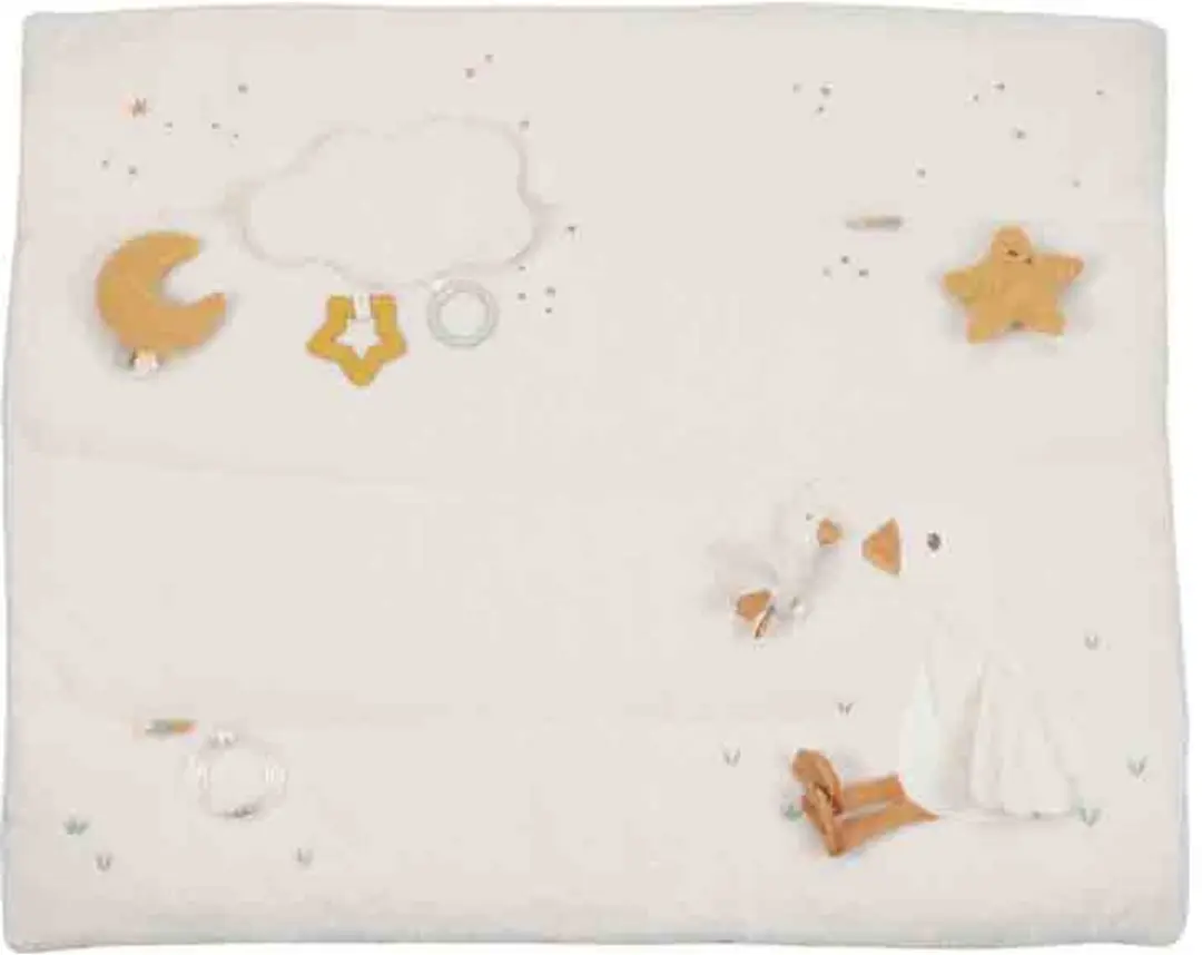 Little Dutch Newborn Naturals Boxkleed 85x100cm - Wit - afbeelding 3 van 6