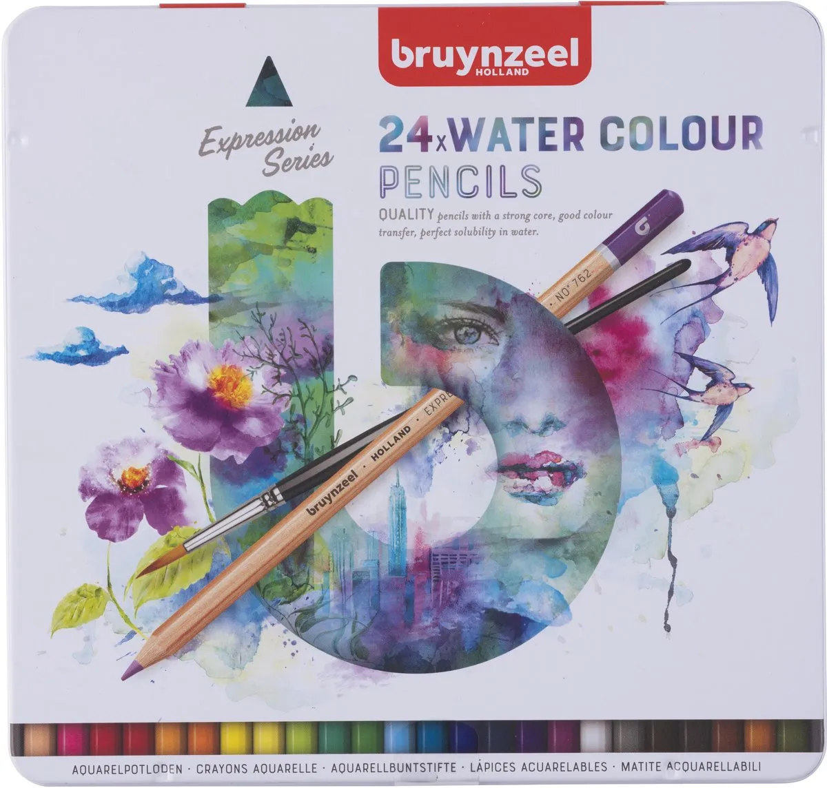 Bruynzeel Expression Aquarelpotloden 24 Stuks - 7mm