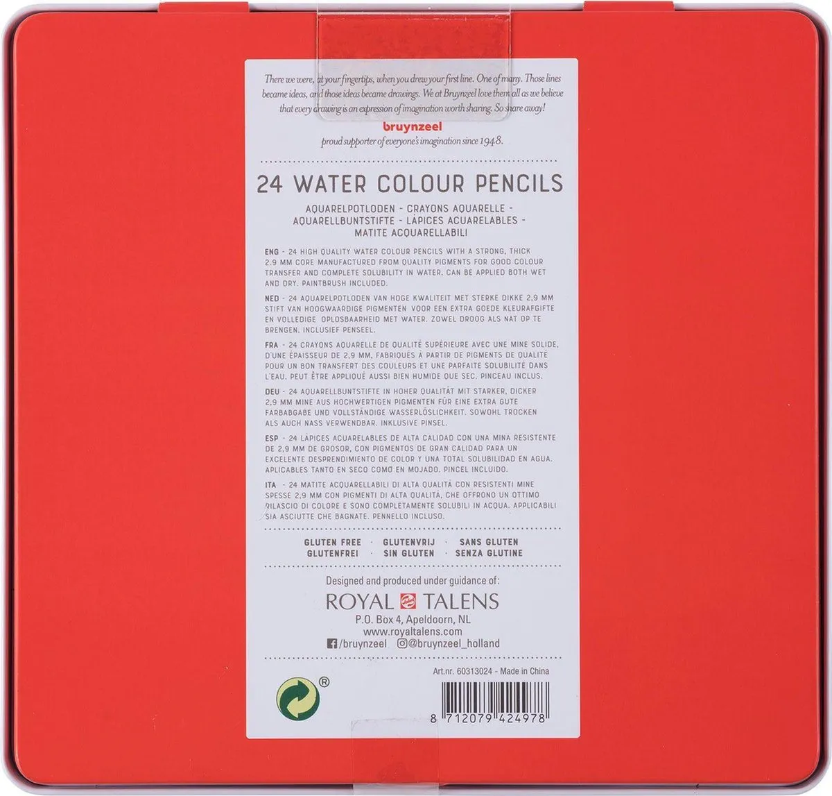 Bruynzeel Expression Aquarelpotloden 24 Stuks - 7mm