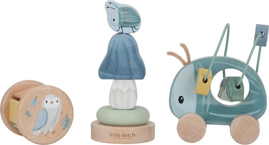 Little Dutch Forest Friends Hout Cadeauset - Blauw
