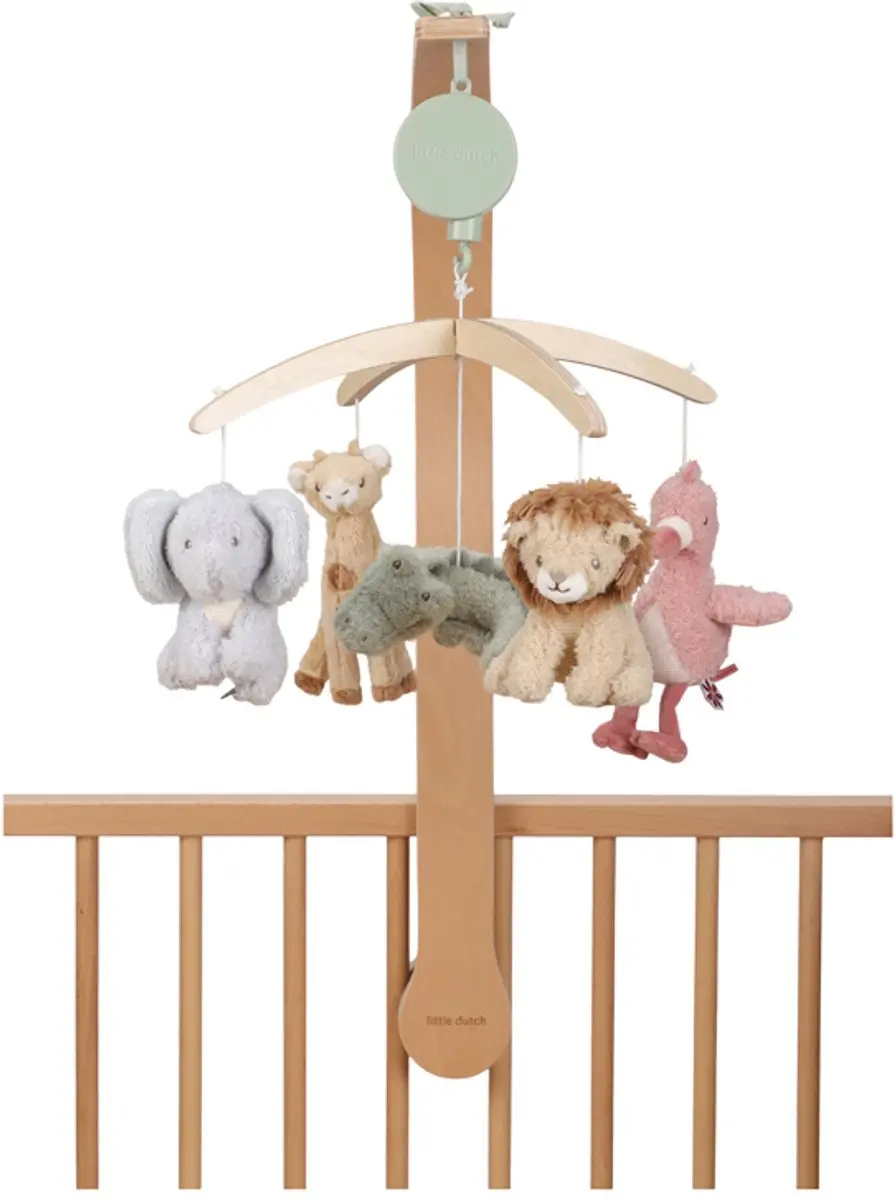 Little Dutch Safari Friends Houten Muziekmobiel - Multicolor - afbeelding 6 van 6