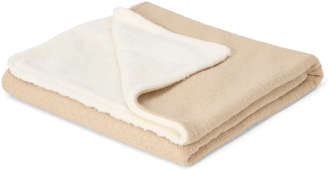 Little Dutch Gebreid Wiegdeken Beige 70x100cm