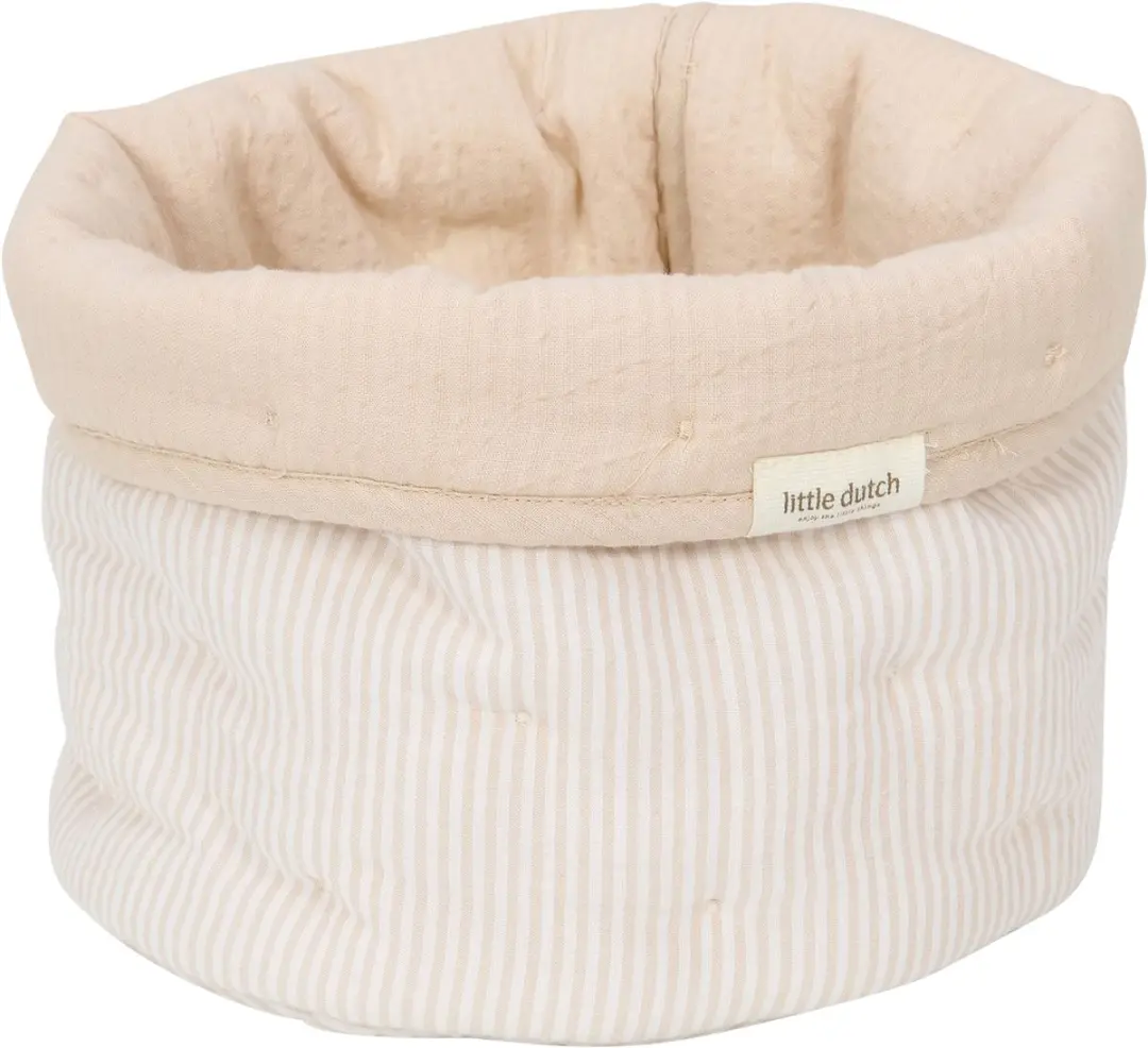 Little Dutch Pure Commodemandje Klein - Soft Beige Streep - afbeelding 2 van 2
