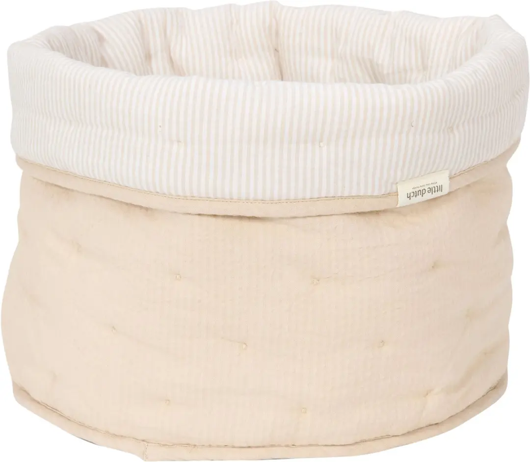 Little Dutch Pure Commodemandje Groot - Soft Beige Streep - afbeelding 2 van 2