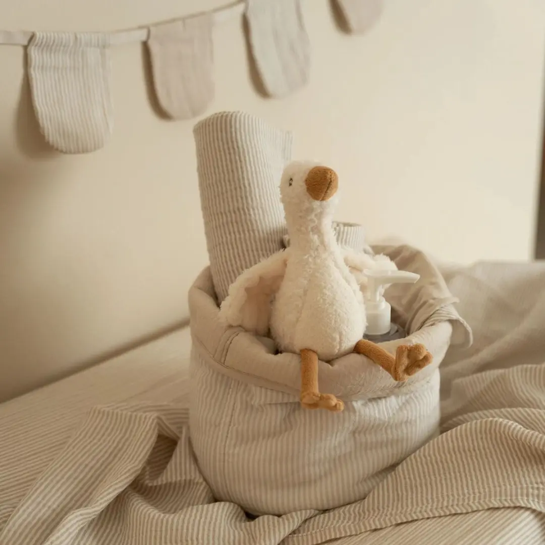 Little Dutch Swaddle Beige Streepjes 120cm - afbeelding 4 van 6
