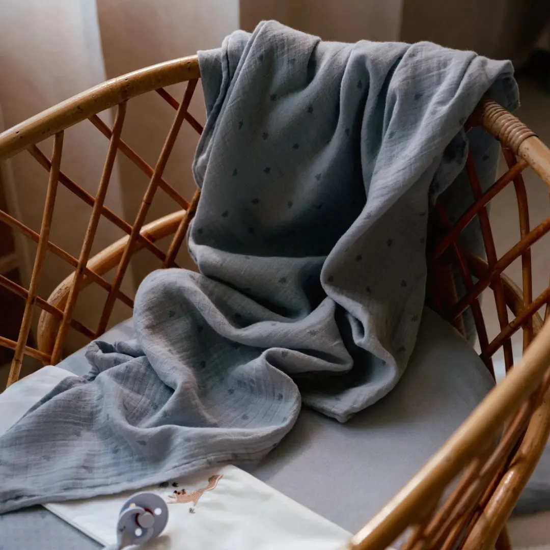 Little Dutch Swaddle - Blauw - 2 Stuks - afbeelding 4 van 4