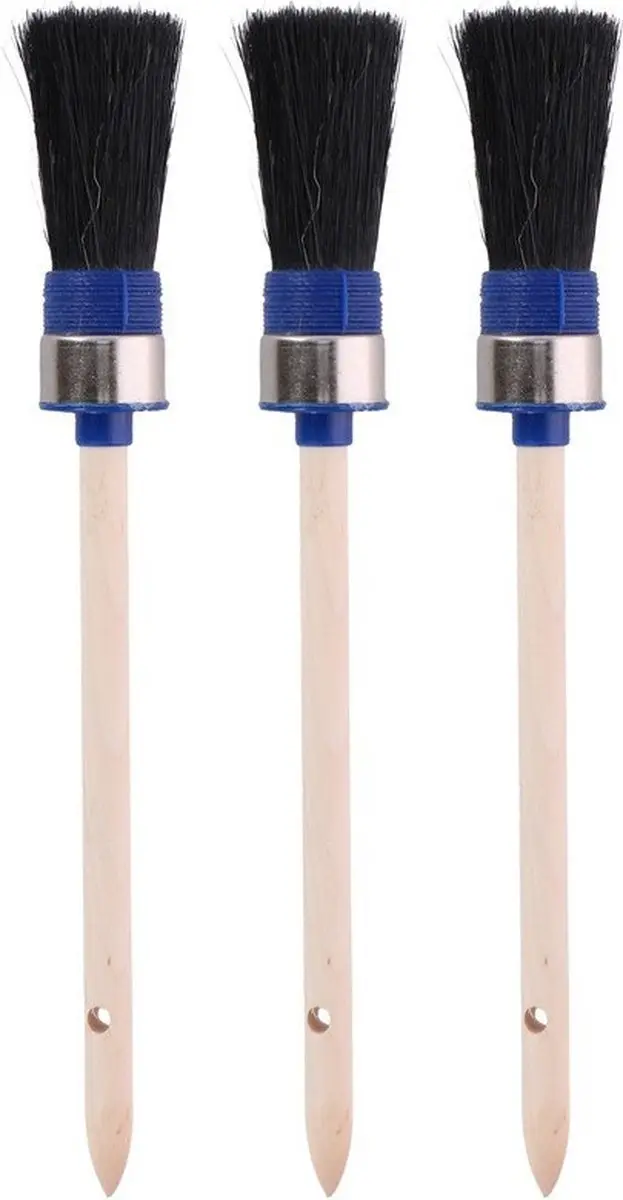 Set van 3x Ronde verfkwast