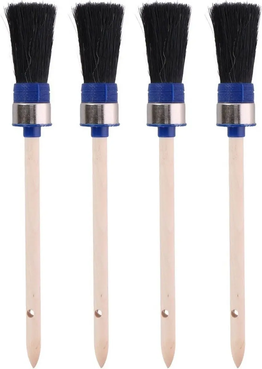 Set van 4x Ronde verfkwast