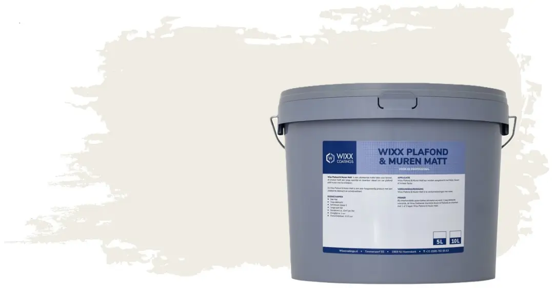 Wixx Plafond & Muren Matt 10L RAL 9010 Zuiverwit