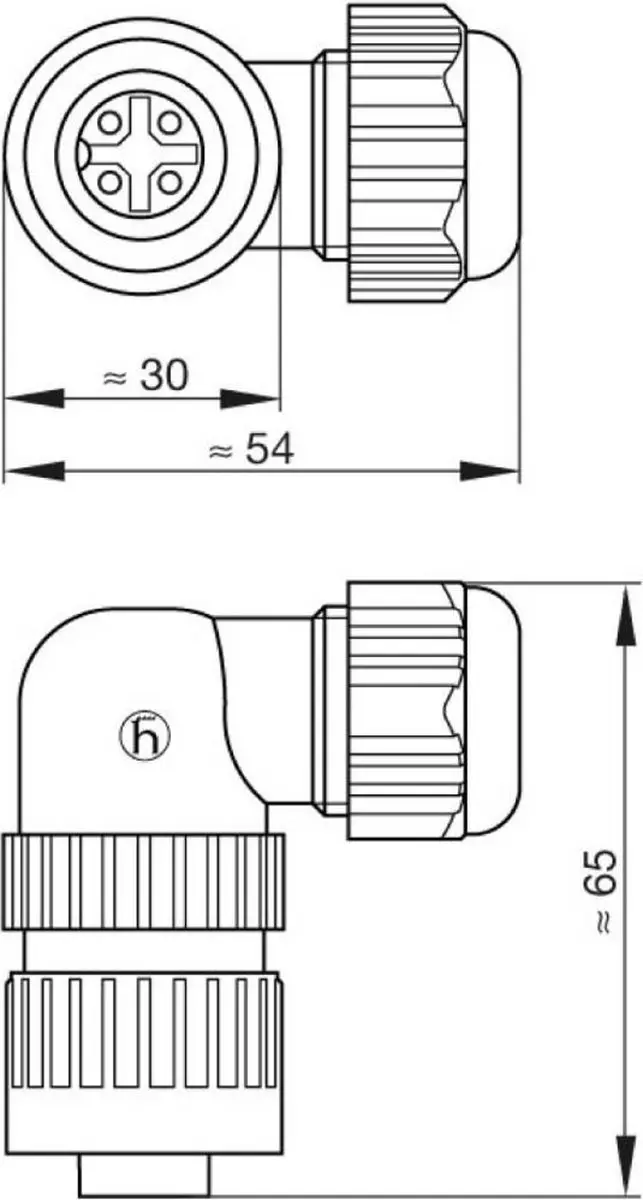 Hirschmann CA-Serie 934 129-100-1 Netspanningsconnector 16A - 3+PE