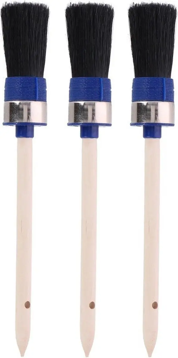 Set van 3x Ronde verfkwast