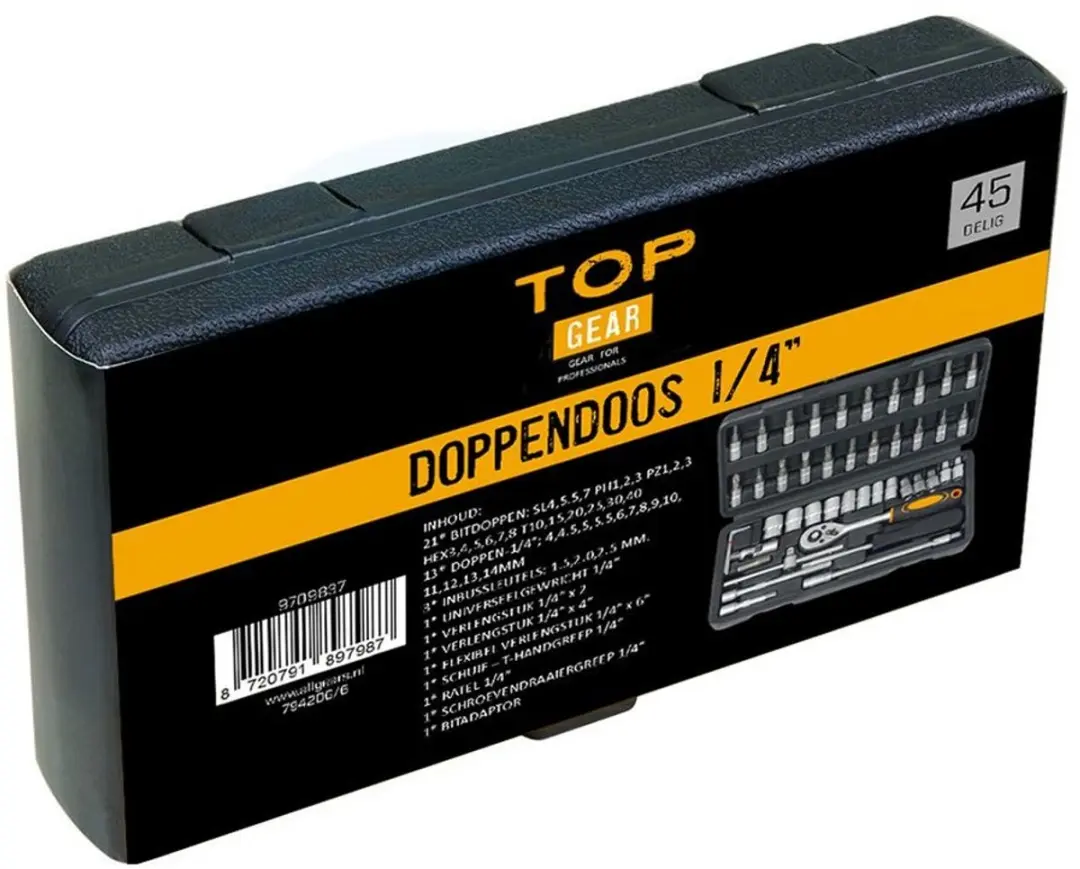 TOPGEAR Doppendoos 45-delig
