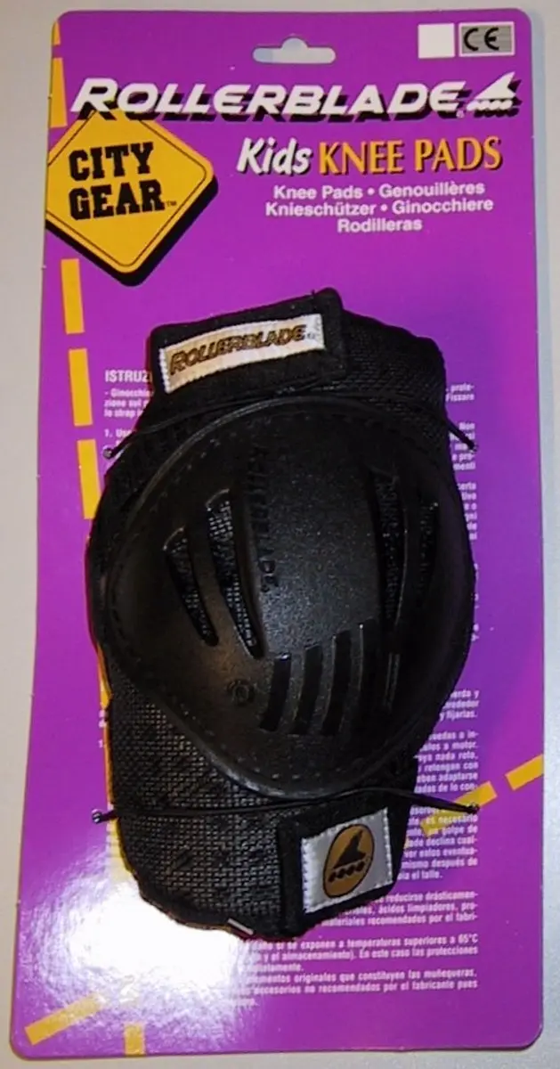 Rollerblade Kniebeschermers city gear kind zwart maat xs