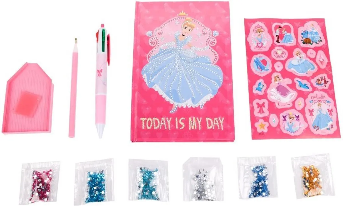 Disney Princess Diamant Painting Dagboek - Blauw