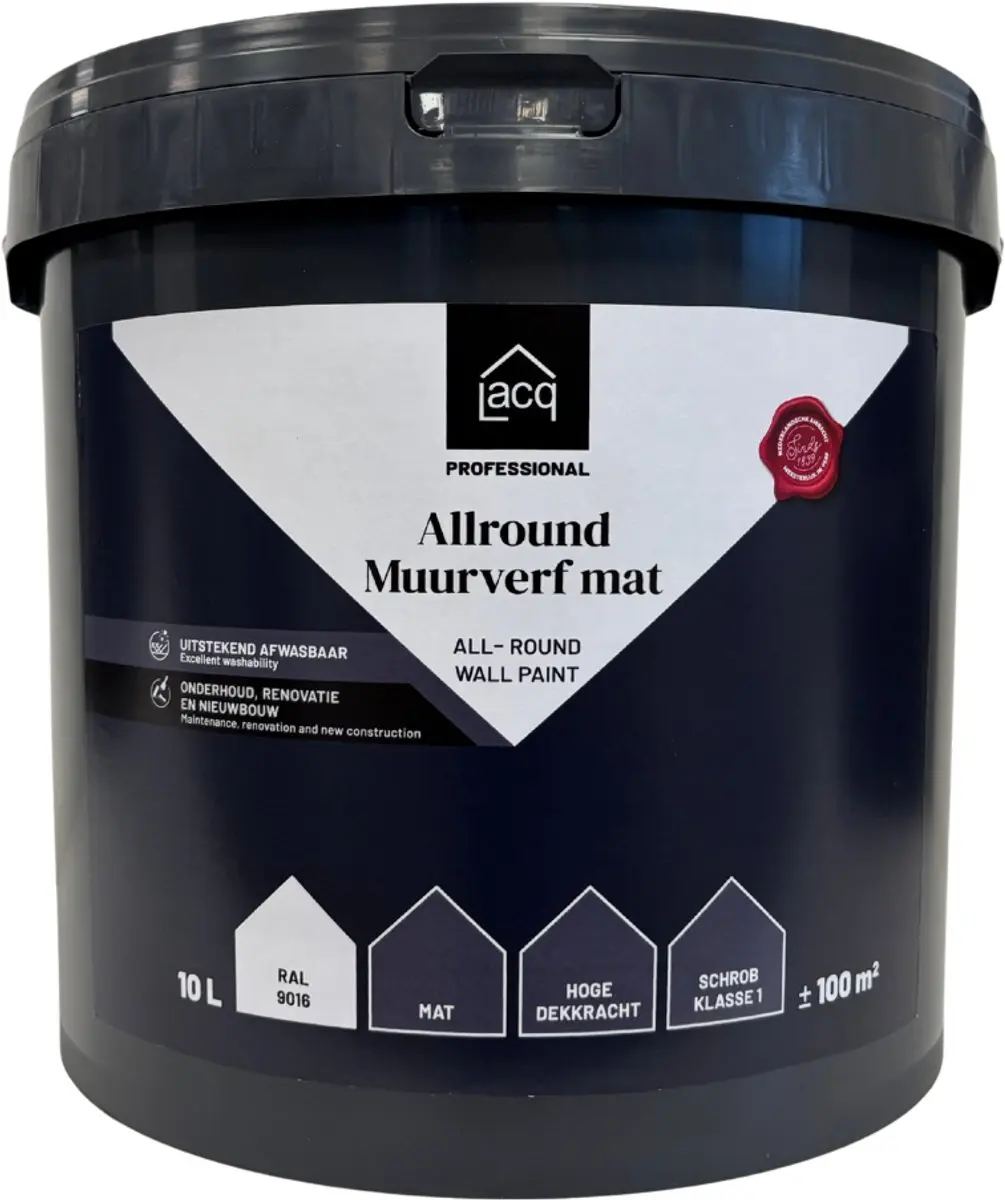 Lacq Allround Muurverf Mat 10 liter