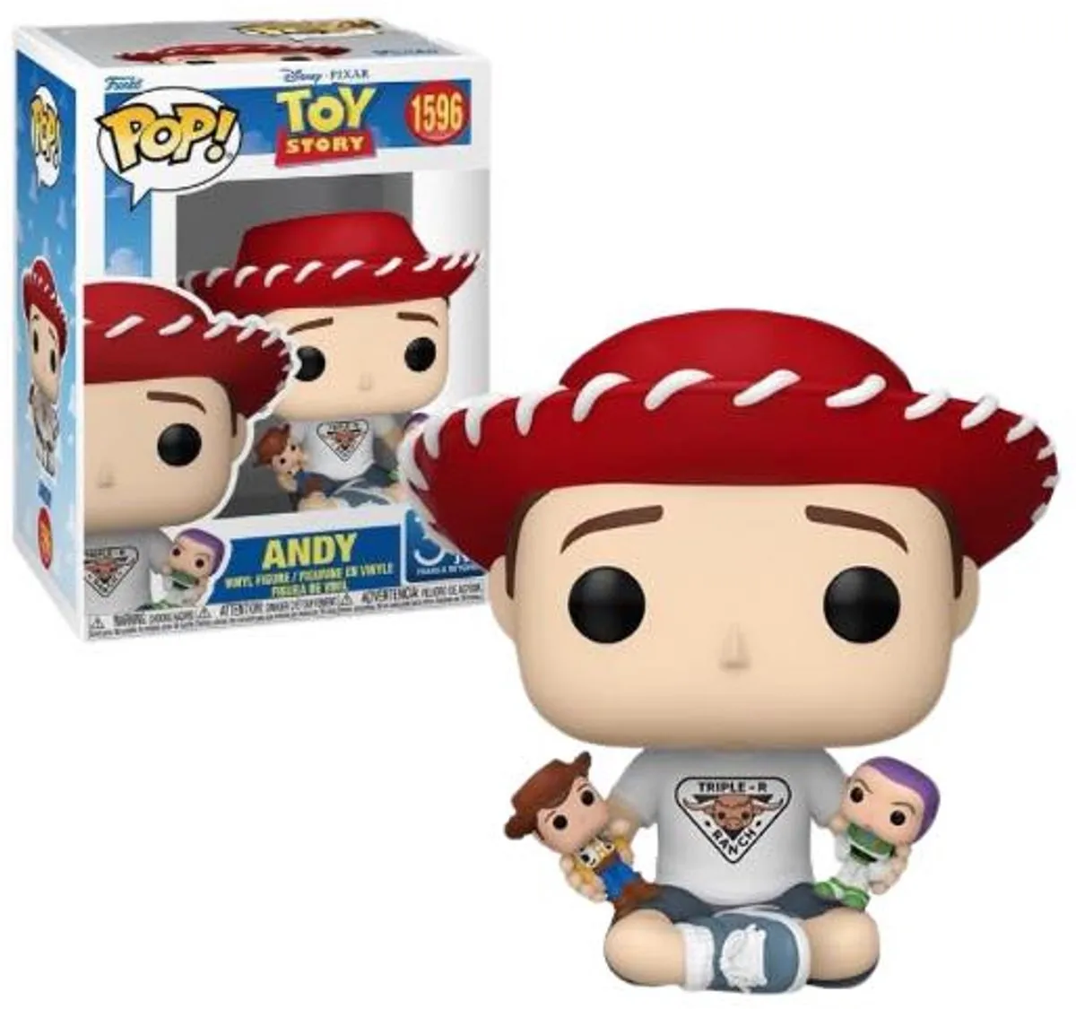 Funko Pop! Toy Story 30th Anniversary Andy met Woody & Buzz #1596