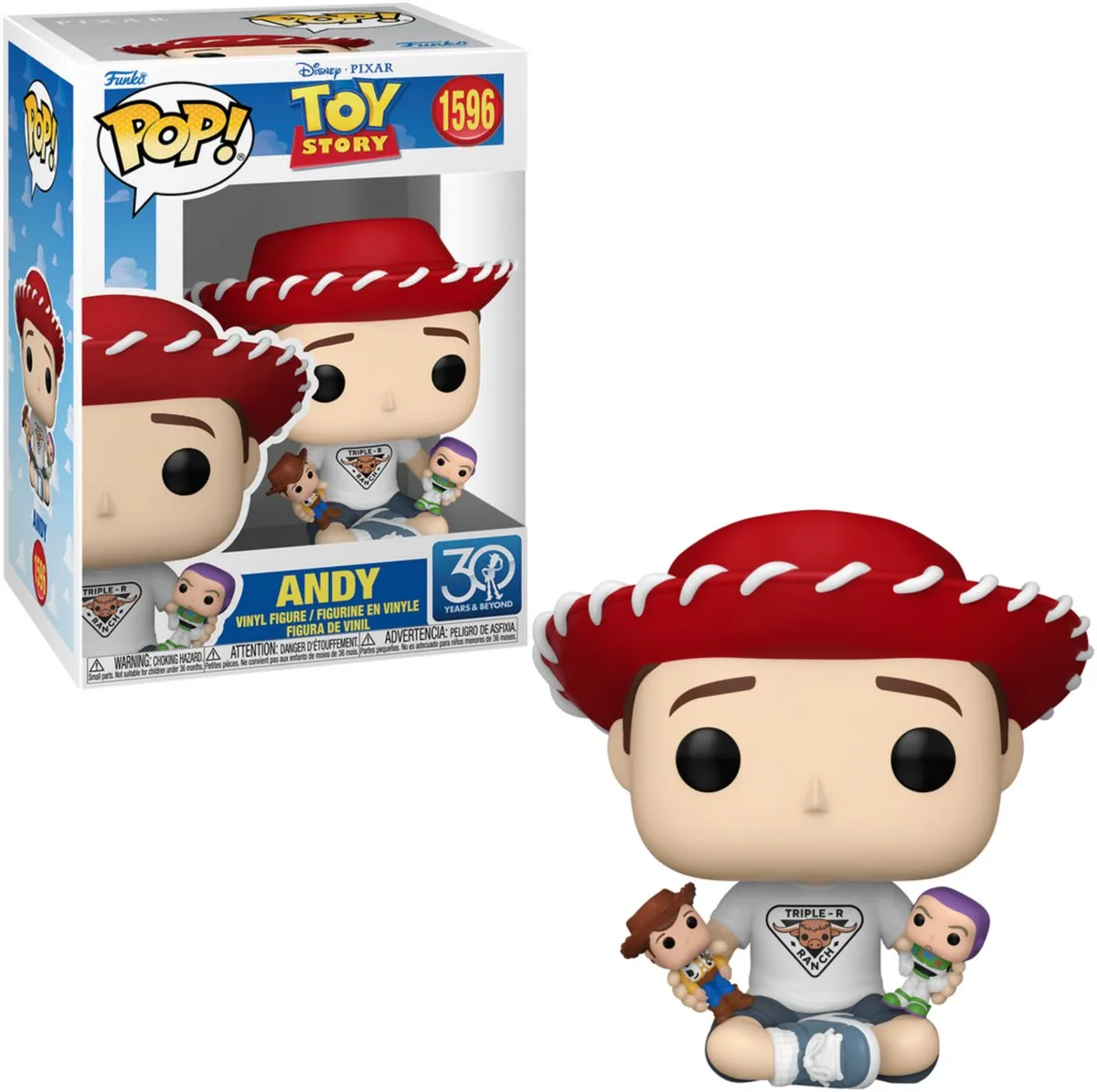 Funko Pop! Toy Story 30th Anniversary Andy met Woody & Buzz #1596