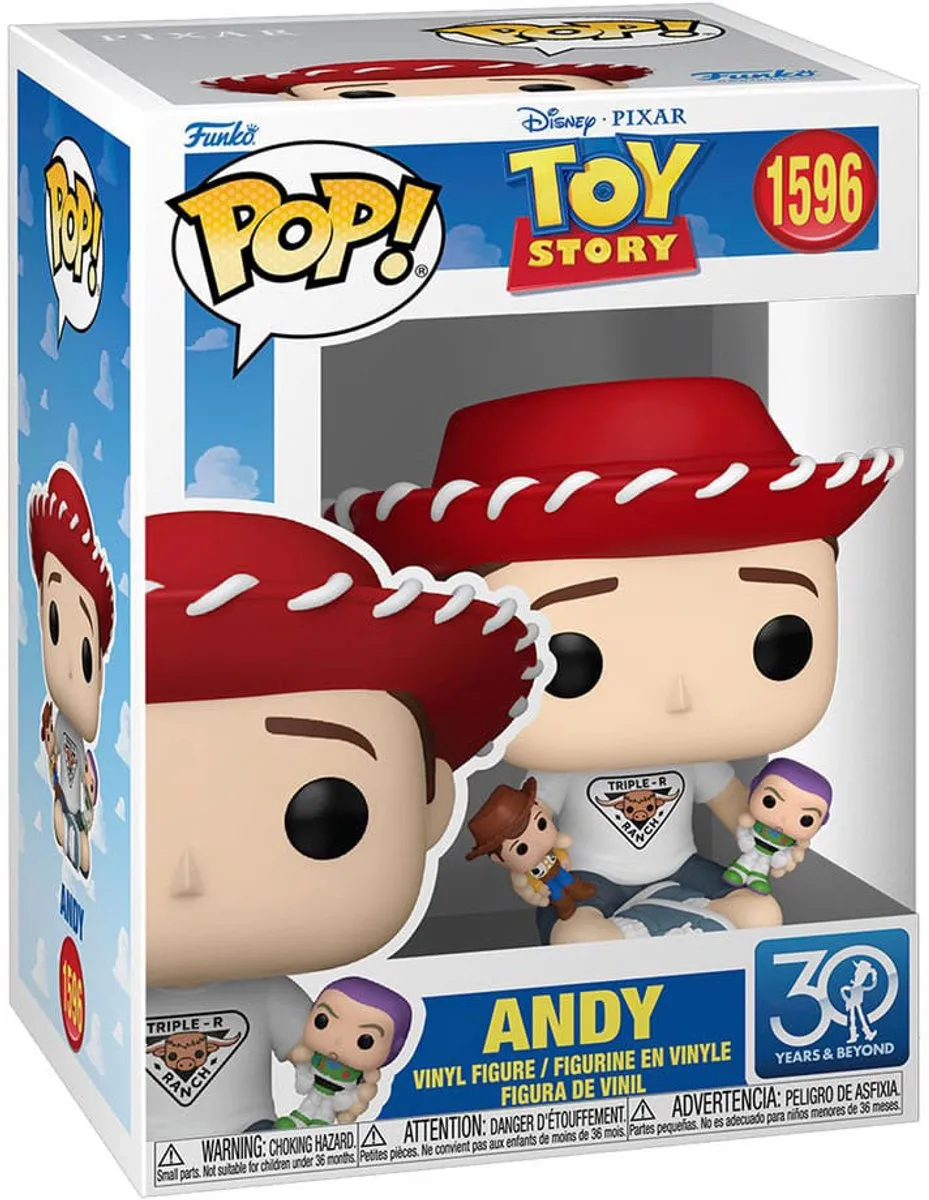 Funko Pop! Toy Story 30th Anniversary Andy met Woody & Buzz #1596