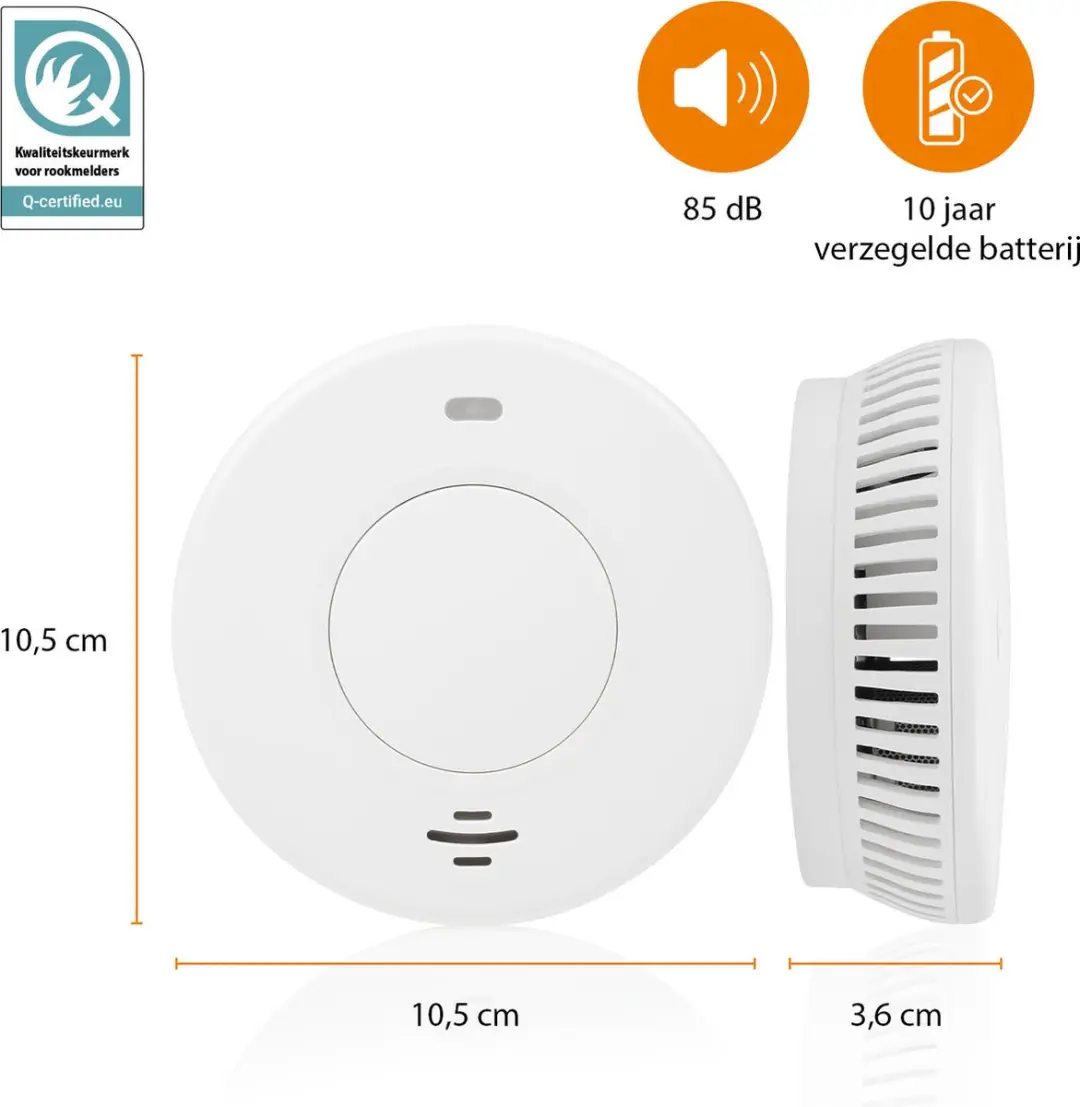 Smartwares FSM-12001 Rookmelder - 10 Jaar batterij Wit