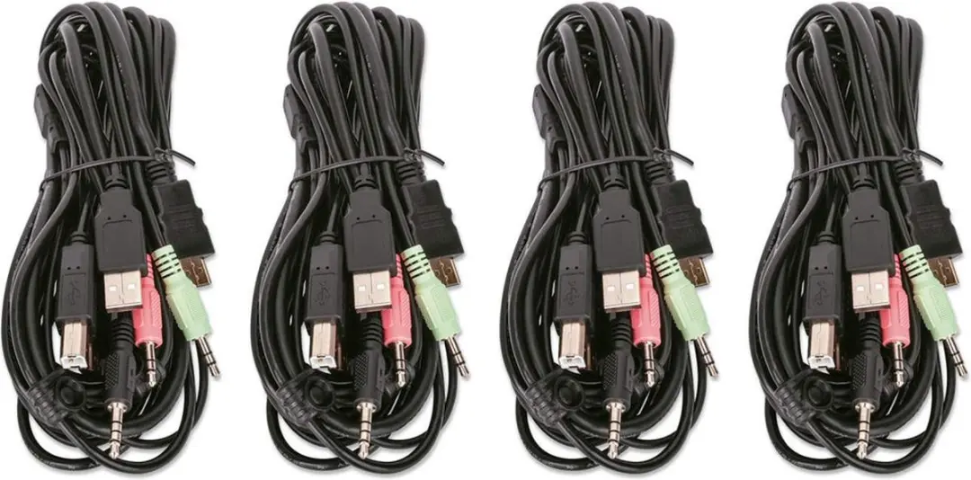 Manhattan 153539 KVM Switch Dual HDMI 4K - 4 Computers