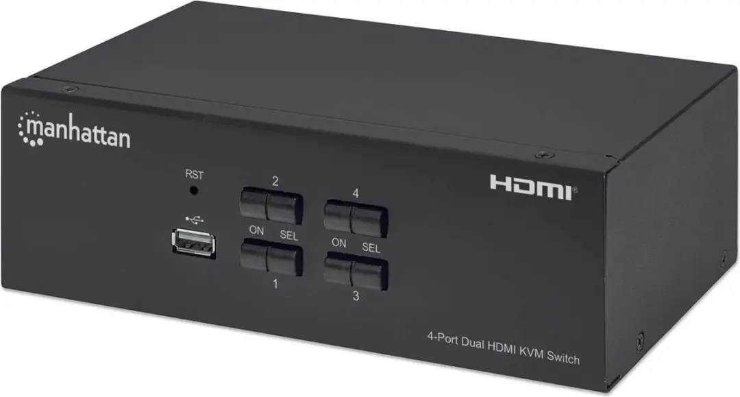 Manhattan 153539 KVM Switch Dual HDMI 4K