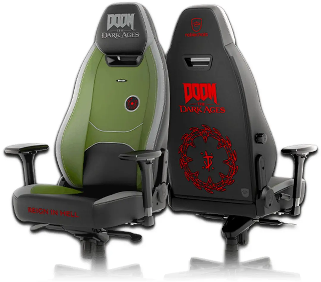 Noblechairs Legend DOOM The Dark Ages Edition Gamestoel - Groen/Zwart - afbeelding 4 van 6