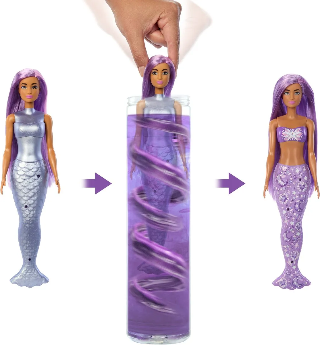Barbie Color Reveal Zeemeermin Pop JMW61 - 6 Verrassingen