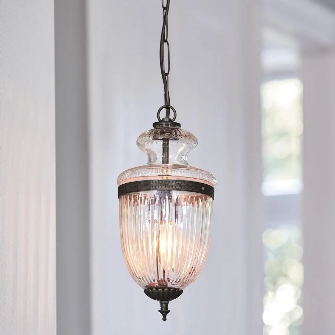 Loberon Hanglamp Marcel - Ø15.5cm - Heldere kap/Zwart - afbeelding 4 van 6