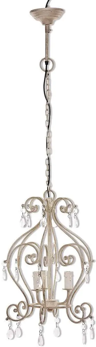 Loberon Manor Kroonluchter - Antiekcrème - Ø39cm - afbeelding 3 van 6