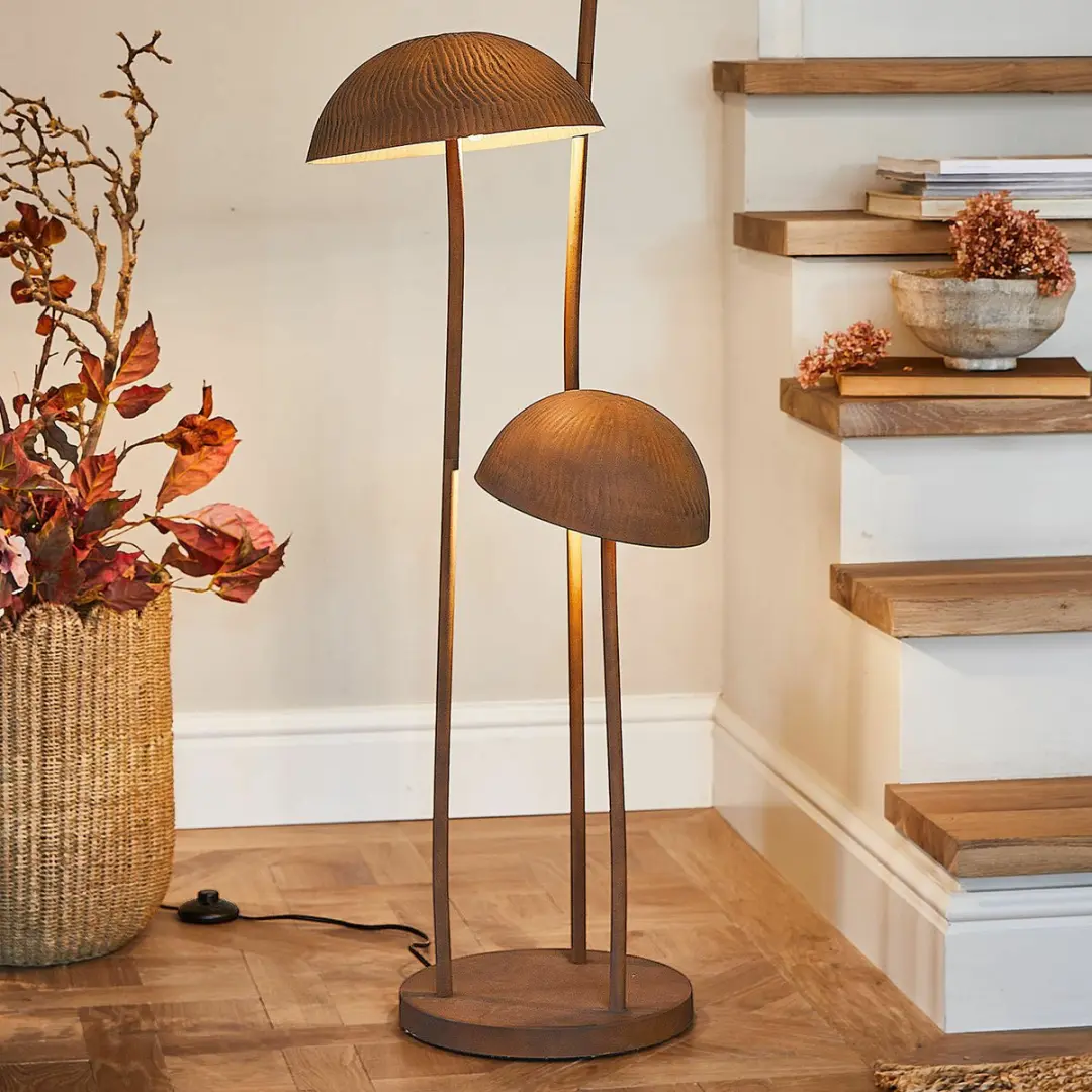 Loberon Harvelle Staande Lamp - Bruin - afbeelding 6 van 6