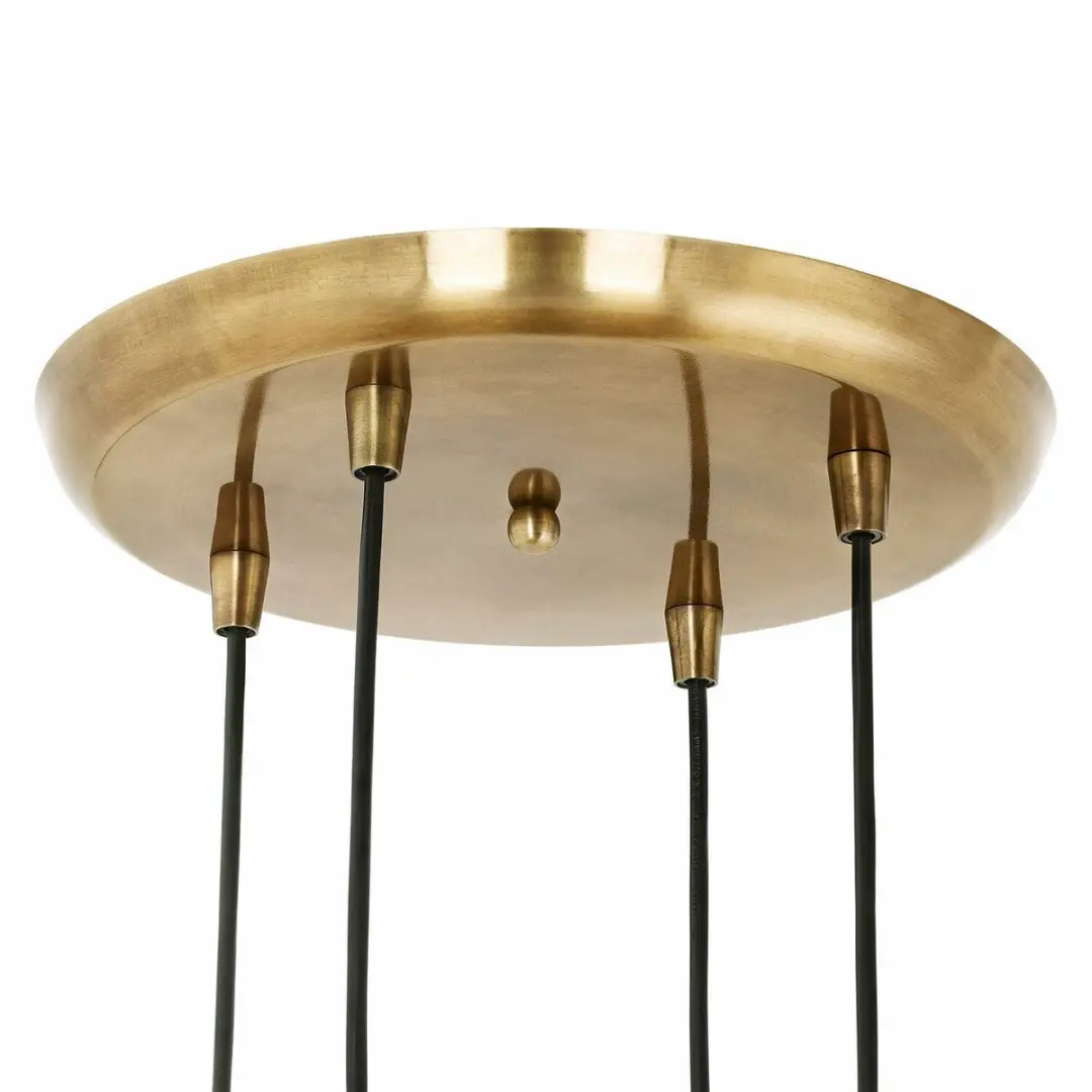 Loberon Hanglamp Brontille - 40W - Ø19cm - Bruin/Antiek messing - afbeelding 5 van 6