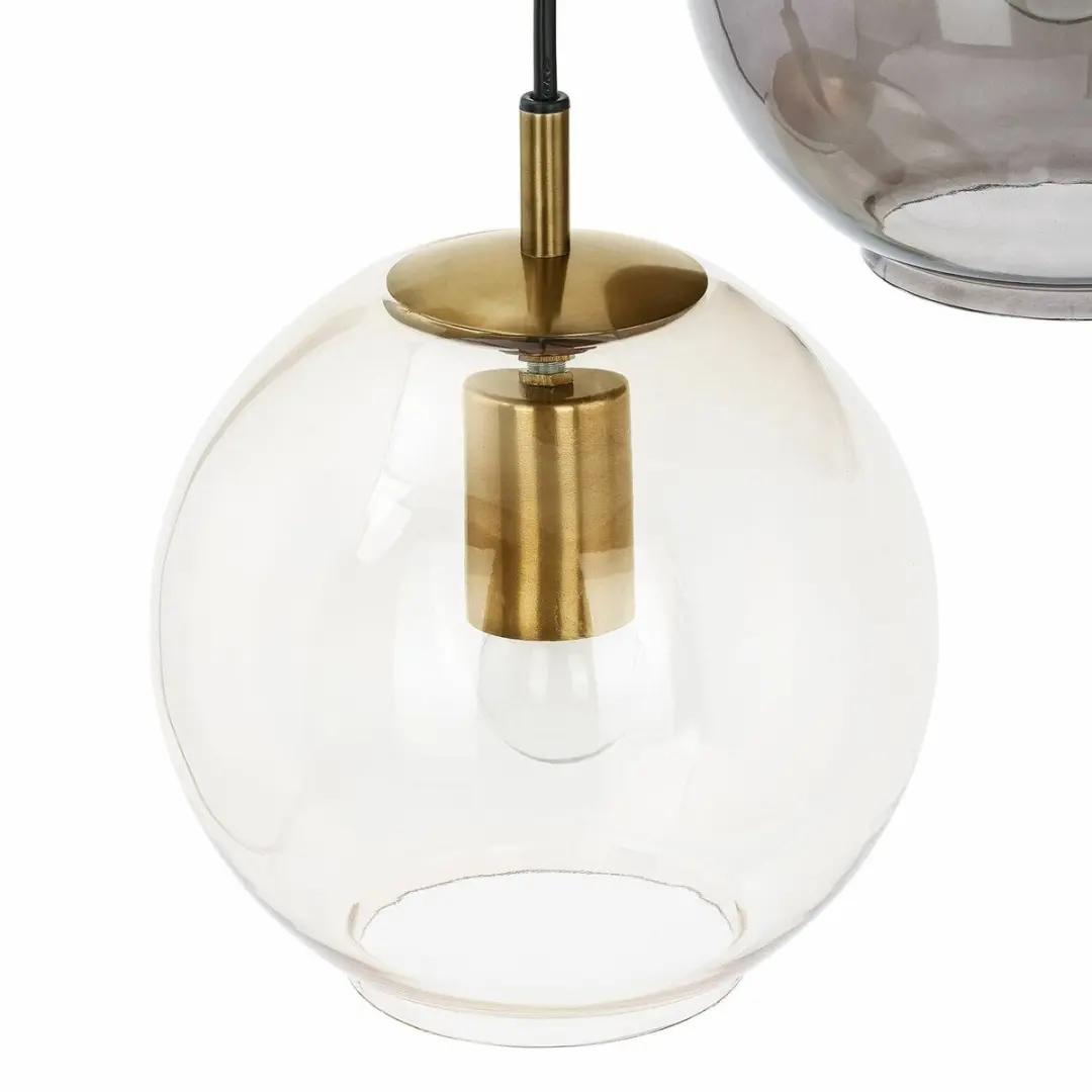 Loberon Hanglamp Brontille - 40W - Ø19cm - Bruin/Antiek messing - afbeelding 4 van 6