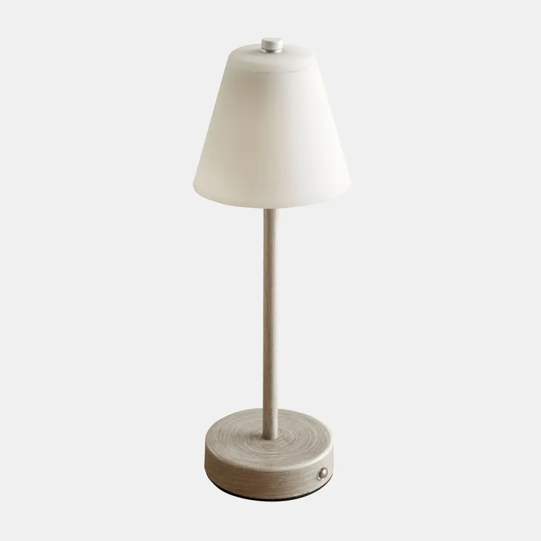 Loberon Melari Oplaadbare Tafellamp - 25W - 11,5 cm - Wit - afbeelding 2 van 6