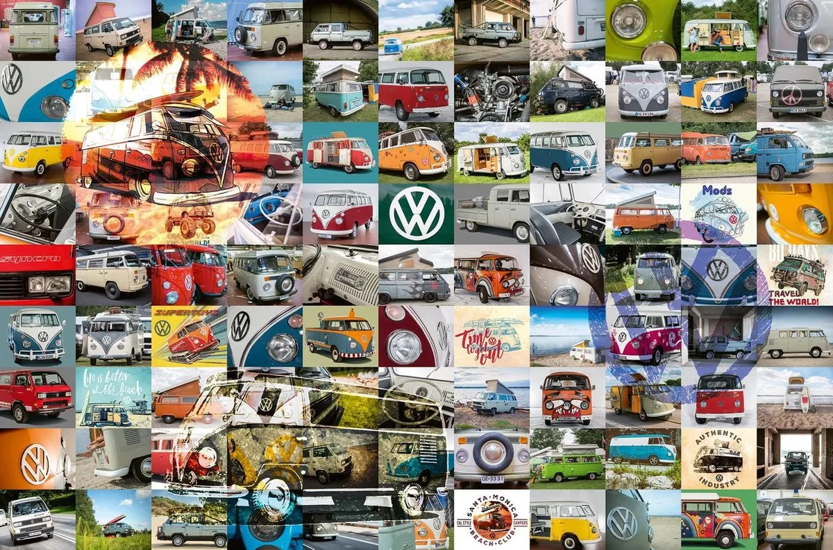 Ravensburger 3000 Stuks Legpuzzel 99 VW Bulli Moments - Multicolor